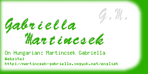 gabriella martincsek business card